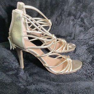 FINAL SALE❗️Gold Strappy High Heels for Prom